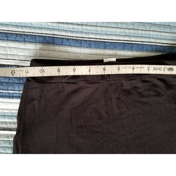 Women's Elastic Waist Lightweight Bodycon Pencil Stretch Midi Skirt, Black Sz XS - Picture 2 of 6